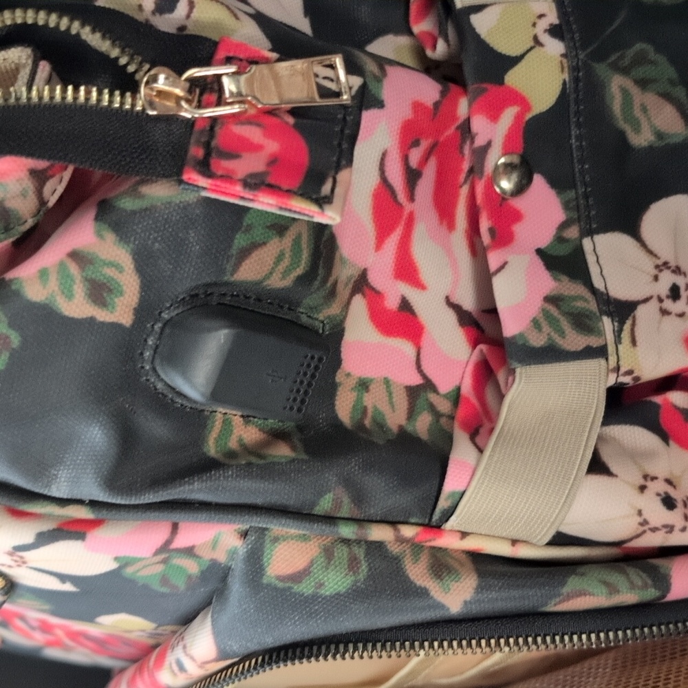 Vsnoon Laptop Backpack With Grey Pink Floral Design - Picture 12 of 12